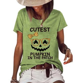 Halloween Cutest Pumpkin In The Patch Girl Halloween Pumpkin Women's Loose T-shirt - Seseable