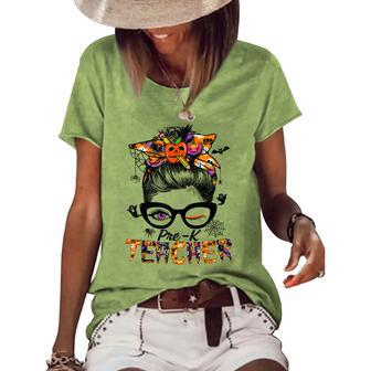 Halloween Pre-K Teacher Life -Cool Witch Women's Loose T-shirt - Seseable