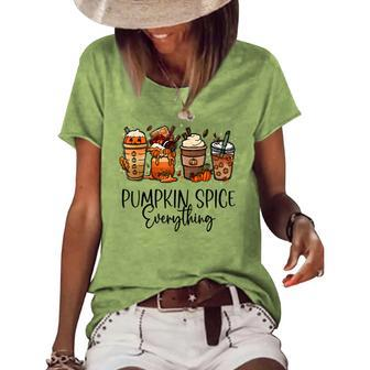 Halloween Pumpkin Spice Everything Thanksgiving Women's Short Sleeve Loose T-shirt - Thegiftio UK