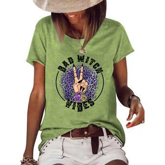 Halloween Witch Vibes Bad Witch Vibes Women's Loose T-shirt - Seseable