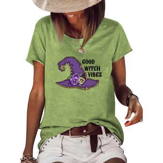 Halloween Witch Vibes Good Witch Vibes Custom Women's Loose T-shirt - Seseable