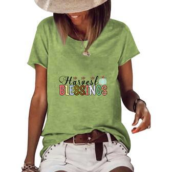 Harvest Blessings Farm Fall Women's Loose T-shirt - Seseable