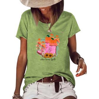 Just A Girl Who Loves Fall Women's Loose T-shirt - Seseable