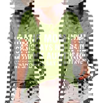 Kids If Mom Says No My Aunt Will Say Yes For Kids Women's Short Sleeve Loose T-shirt - Thegiftio