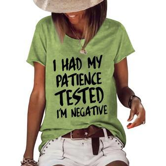 I Had My Patience Tested V2 Women's Loose T-shirt - Seseable
