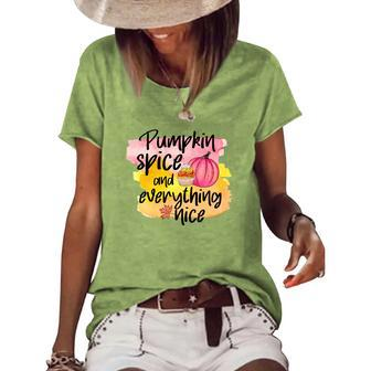 Pumpkin Spice And Everything Spice Fall Women's Loose T-shirt - Seseable