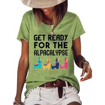 Get Ready For The Alpacalypse V2 Women's Loose T-shirt - Seseable