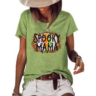 Spooky Mama Halloween Mama Mini Family Matching Costume Women's Loose T-shirt - Seseable