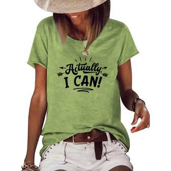 Strong Woman Actually I Can Do It Black Custom Women's Loose T-shirt - Seseable
