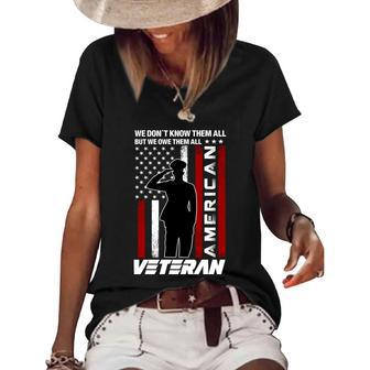 American Veteran Graphic Design Printed Casual Daily Basic V5 Women's Short Sleeve Loose T-shirt - Thegiftio UK