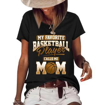 Basketball Player Mom Cool Mothers Gift Women's Short Sleeve Loose T-shirt - Thegiftio UK