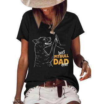Best Pitbull Dad Ever Pitbull Dad Women's Short Sleeve Loose T-shirt - Thegiftio UK