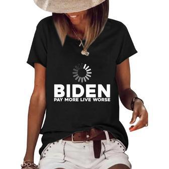 Biden Pay More Live Worse Shirt Pay More Live Worse Biden V2 Women's Short Sleeve Loose T-shirt - Monsterry