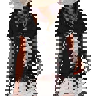 Black Cat And White Cat Yin And Yang Halloween For Men Women Women's Short Sleeve Loose T-shirt - Thegiftio