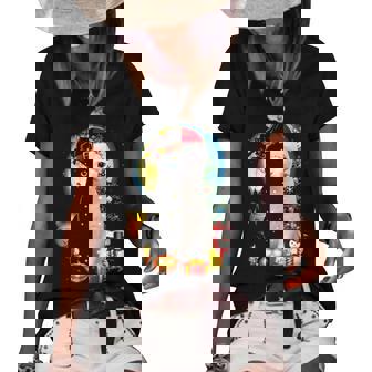 Black White Cat Halloween Christmas T Women's Short Sleeve Loose T-shirt - Thegiftio