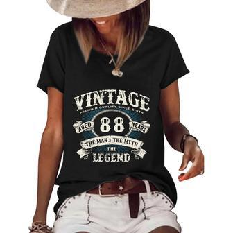 Born In 1934 Vintage Classic Dude 88Th Years Old Birthday Women's Short Sleeve Loose T-shirt - Monsterry DE