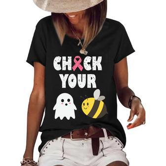 Check Your Boo Bee Design Graphic Design Printed Casual Daily Basic Women's Short Sleeve Loose T-shirt - Thegiftio UK