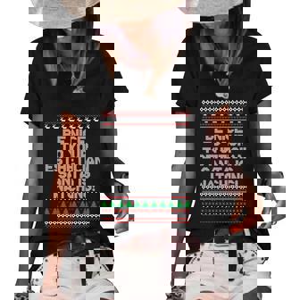 Christmas Be Nice To Your Esthetician Santa Is Watching Christmas Sweater Women's Short Sleeve Loose T-shirt - Thegiftio