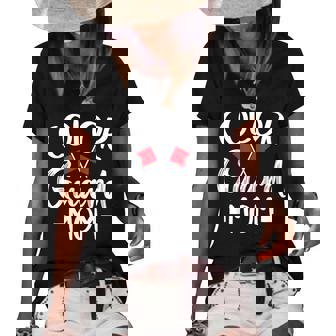 Color Guard Mom Funny High School Color Guard Flag Women's Short Sleeve Loose T-shirt - Thegiftio