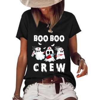 Cute Boo Boo Crew Funny Nurse Halloween Ghost Costume Gifts Women's Short Sleeve Loose T-shirt - Thegiftio UK