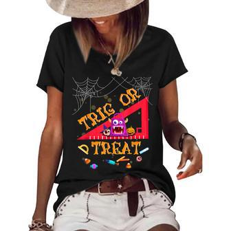 Cute Halloween Math Teacher Trig Or Treat Student Teacher Women's Short Sleeve Loose T-shirt - Thegiftio UK
