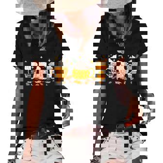 Cute Pumpkin Spice Coffee Autumn Fall Vibes Pumpkin Spice Women's Short Sleeve Loose T-shirt - Thegiftio