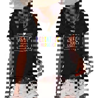 Cute Rn Nurse Pediatric Emergency Nurse | Pediatric Nurse Women's Short Sleeve Loose T-shirt - Thegiftio