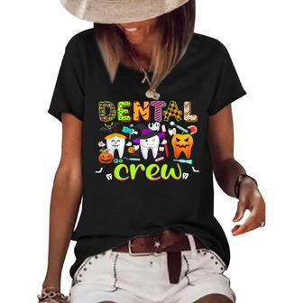 Dental Boo Crew Halloween Funny Dentist Assistant V2 Women's Short Sleeve Loose T-shirt - Seseable