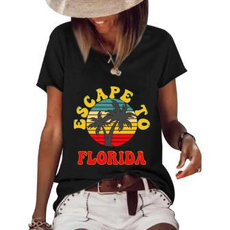Escape To Florida Desantis Gift Women's Short Sleeve Loose T-shirt - Monsterry DE