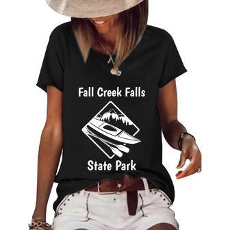 Fall Creek Falls State Park Kayak Vacation Funny Camping Graphic Design Printed Casual Daily Basic Women's Short Sleeve Loose T-shirt - Thegiftio UK