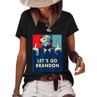 Funny Anti Biden Donald Trump Let’S Go Brandon Women's Short Sleeve Loose T-shirt - Monsterry AU