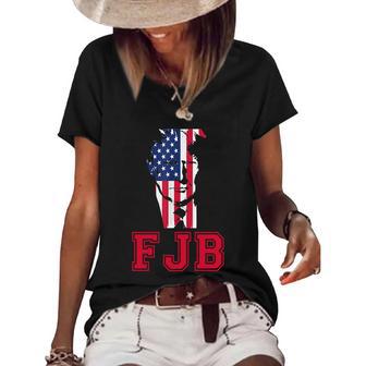 Funny Anti Biden Fjb Anti Biden Conservative Impeach 46 Women's Short Sleeve Loose T-shirt - Monsterry