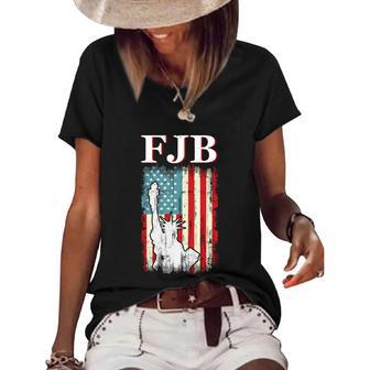 Funny Anti Biden Fjb Anti Biden Impeach 46 Women's Short Sleeve Loose T-shirt - Monsterry