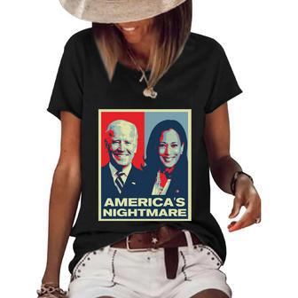 Funny Anti Biden Fjb Dementia Biden Impeach Joe Biden Conservative Dementi Women's Short Sleeve Loose T-shirt - Monsterry DE
