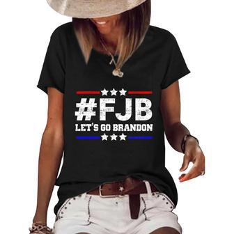 Funny Anti Biden Fjb Lets Go Brandon F Biden Women's Short Sleeve Loose T-shirt - Monsterry