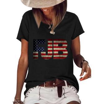 Funny Anti Biden Fjb Pro America FBiden Fjb Women's Short Sleeve Loose T-shirt - Monsterry