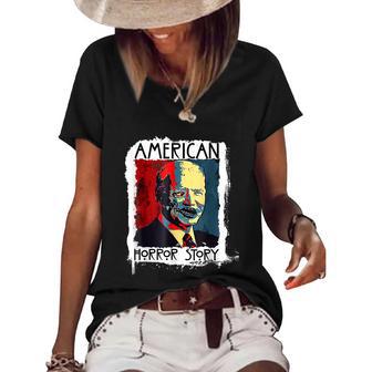Funny Halloween Biden Horror American Zombie Story Halloween Vintage Graphic Design Printed Casual Daily Basic Women's Short Sleeve Loose T-shirt - Thegiftio