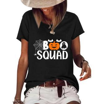 Funny Halloween Boo Squad Shirt Halloween Squad Shirt Halloween Gift Boo Fun Women's Short Sleeve Loose T-shirt - Thegiftio UK