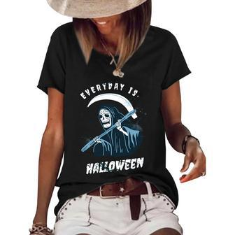 Funny Halloween Everyday Is Halloween Graphic Design Printed Casual Daily Basic Women's Short Sleeve Loose T-shirt - Thegiftio UK