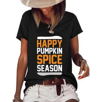 Funny Halloween Happy Pumpkin Spice Season Halloween Graphic Design Printed Casual Daily Basic Women's Short Sleeve Loose T-shirt - Thegiftio UK