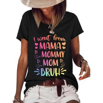 Funny Mama To Mommy Mom Bruh Happy Mothers Day Family V2 Women's Short Sleeve Loose T-shirt - Thegiftio UK