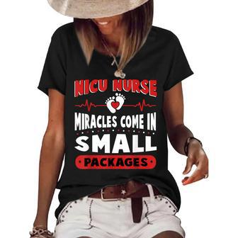 Funny Miracle Neonatal Intensive Care Unit Nicu Nurse Women's Short Sleeve Loose T-shirt - Seseable