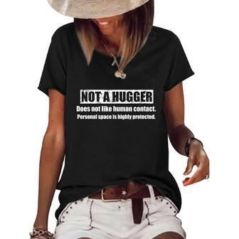 Funny Not A Hugger Gift Funny Im Not A Hugger Definition Gift Graphic Design Printed Casual Daily Basic Women's Short Sleeve Loose T-shirt - Thegiftio UK