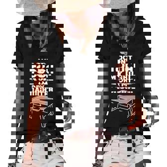 Funny Protective Dad Grill Gift Grilling Fathers Day Bbq Gift Graphic Design Printed Casual Daily Basic V3 Women's Short Sleeve Loose T-shirt - Thegiftio