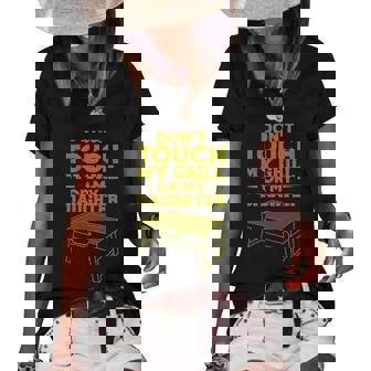 Funny Protective Dad Grill Gift Grilling Fathers Day Bbq Gift Graphic Design Printed Casual Daily Basic V5 Women's Short Sleeve Loose T-shirt - Thegiftio