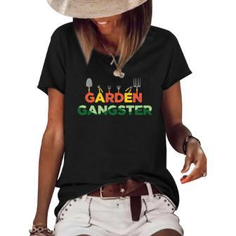 Gardening Garden Gangster Garden Tools Custom Women's Short Sleeve Loose T-shirt - Seseable