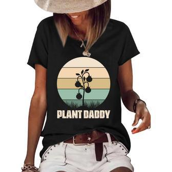 Gardening Plant Daddy Plant Tree Idea Design Women's Short Sleeve Loose T-shirt - Seseable
