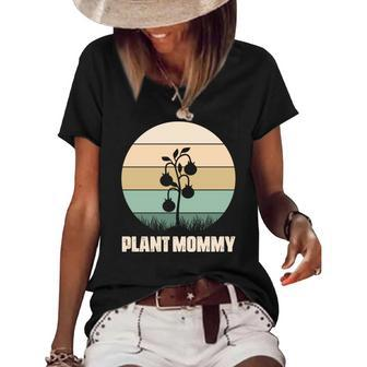 Gardening Plant Mommy Plant Tree Design Women's Short Sleeve Loose T-shirt - Seseable