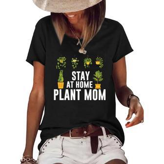 Gardening Stay At Home Plant Mom Design Women's Short Sleeve Loose T-shirt - Seseable