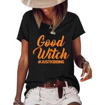 Good Witch Funny Halloween Matching Good Witch Women's Short Sleeve Loose T-shirt - Seseable